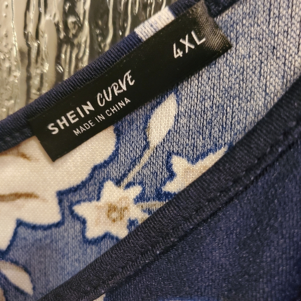 Blue floral dress